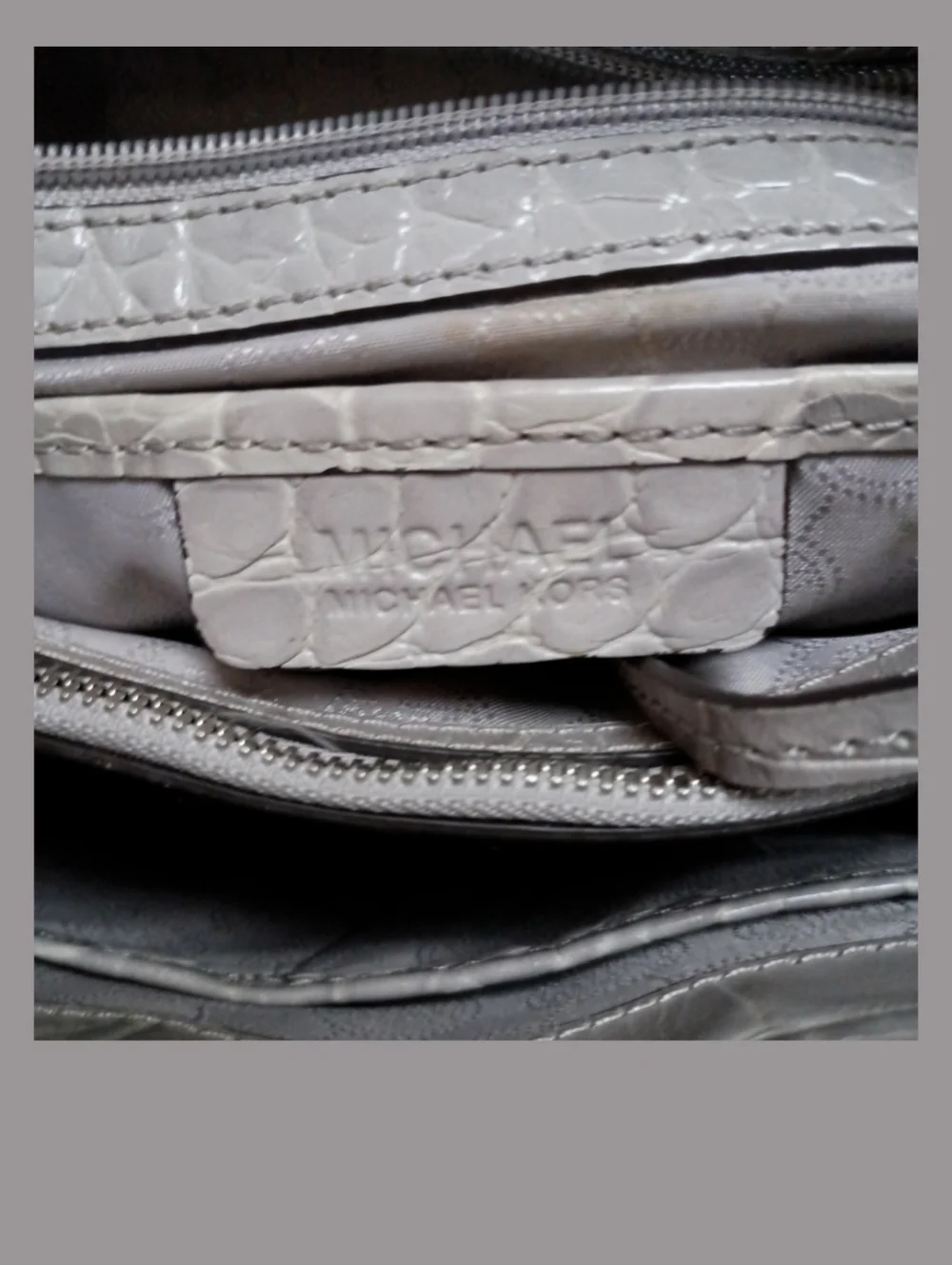 🤩MK💎Dillon Croc Satchel🖤luxury tote🖤MICHAEL KORS Tote work bag travel bag EUC - Picture 11 of 11